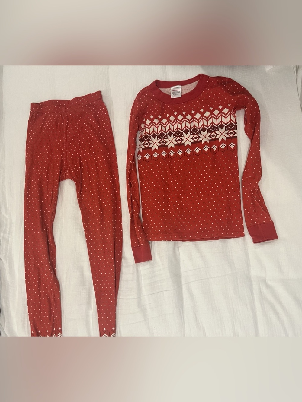 Hanna Andersson Holiday Long John Pajama Set in Fair Isle Holiday Fair Isle